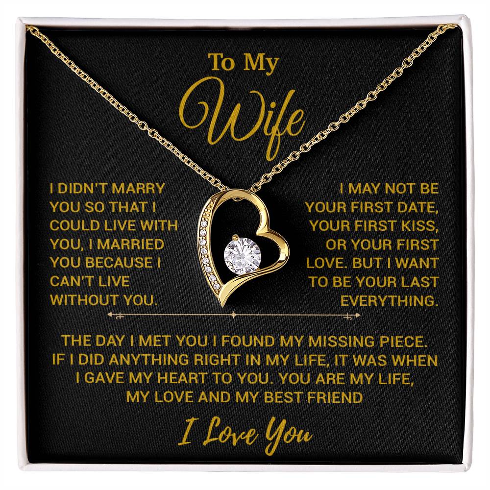To My Wife Necklace, Christmas Gifts For Women, Anniversary Gift For Wife 16_11_Gold