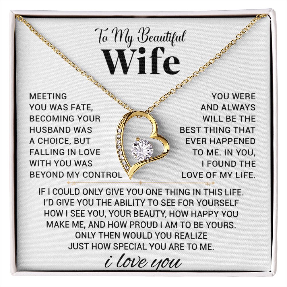 To My Wife Necklace, Anniversary Gift For Wife, Wife Birthday, Gift For Wife 555