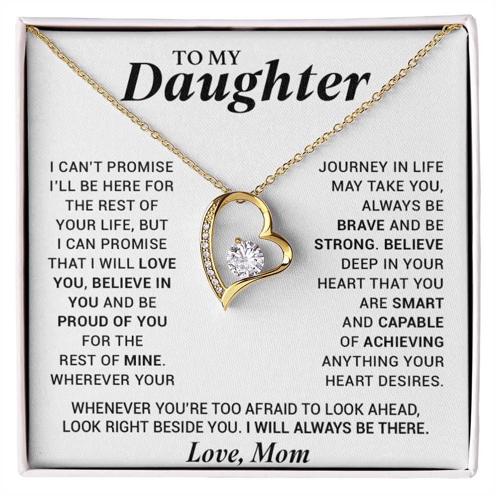 To My Daughter Necklace, Birthday Gift For Daughter From Mom, Xmas Gifts for Her
