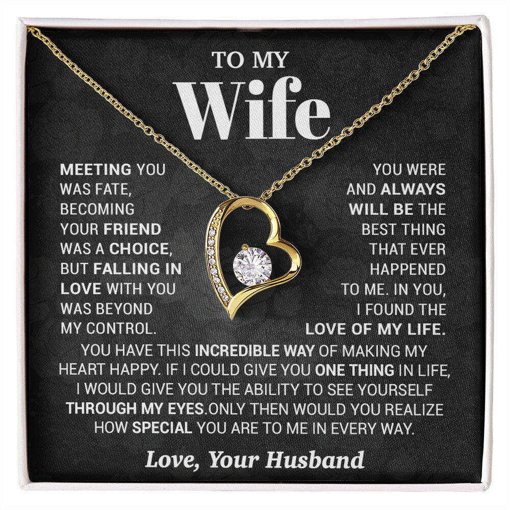 To My Wife Necklace, Meeting You Was Fate Love, Your Husband, Best Necklace