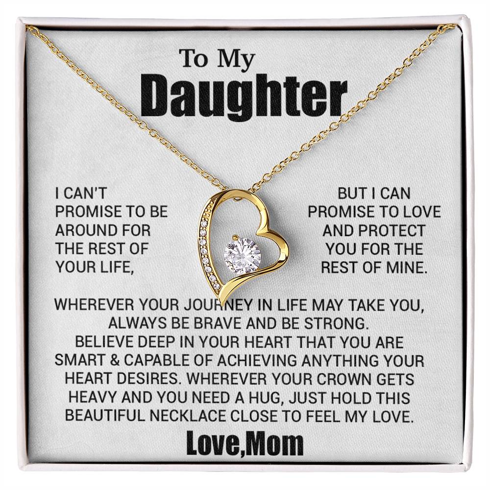 To My Daughter Necklace, Daughter Mother Necklace, Daughter Gift From Mom 24_8_White