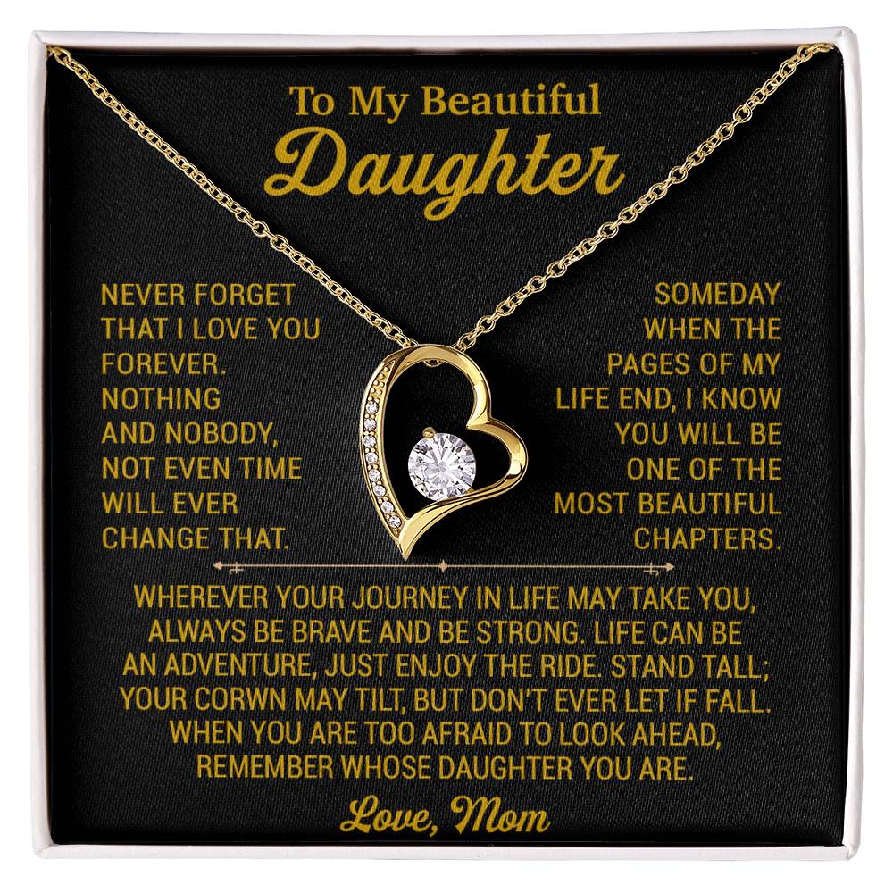To My Daughter Necklace, Daughter Mother Necklace, Daughter Gift From Mom 17_8_Gold