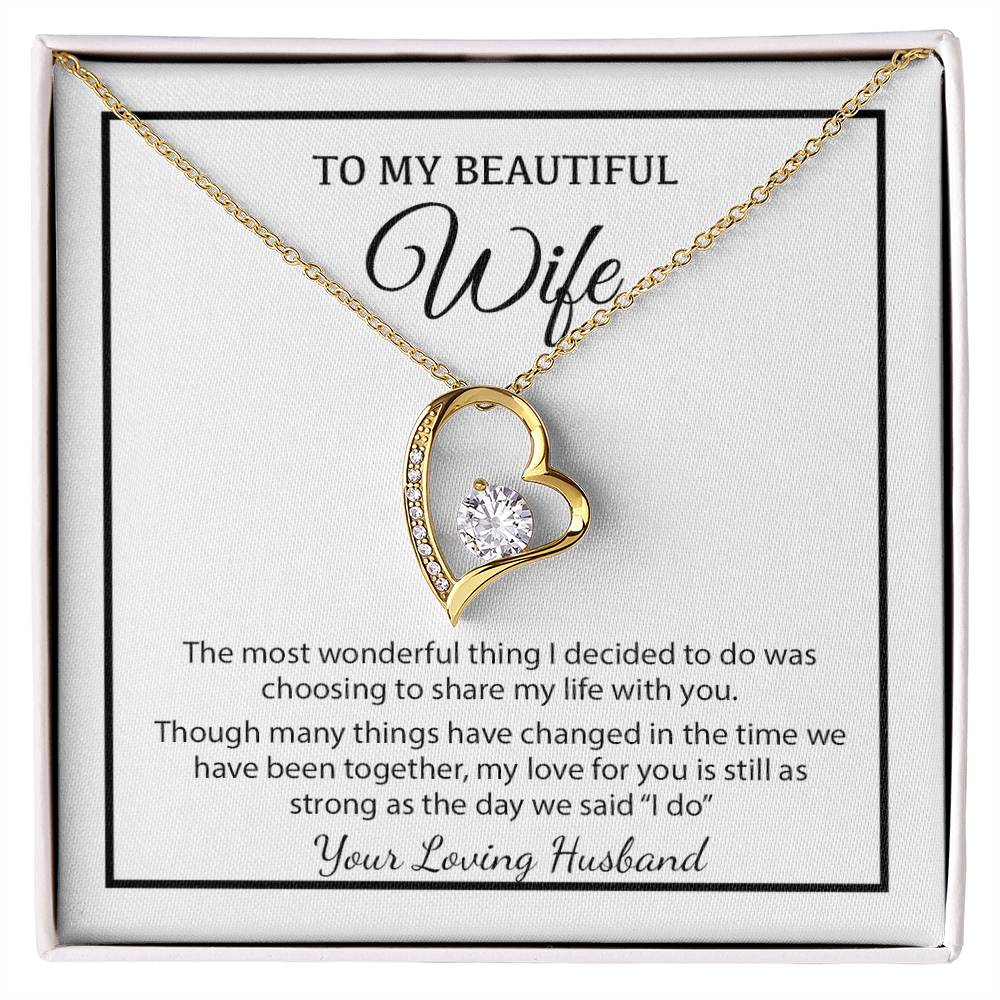 To My Wife Necklace, Christmas Gifts For Women, Anniversary Gift For Wife 4_12_White