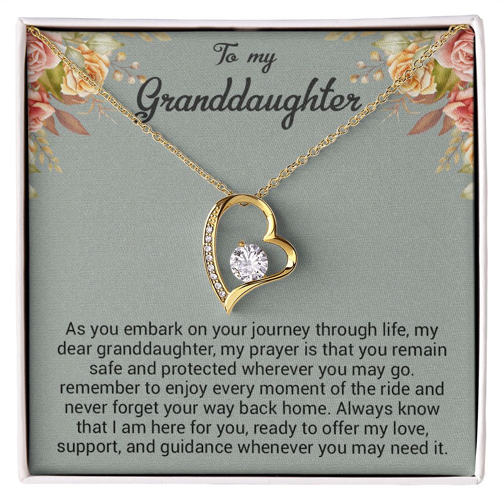 To My Granddaughter Necklace,Granddaughter Necklace, Birthday Gift for Granddaughter