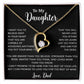 To My Daughter Necklace, Gift for Daughter from Dad, Father Daughter Necklace 18_5_Black