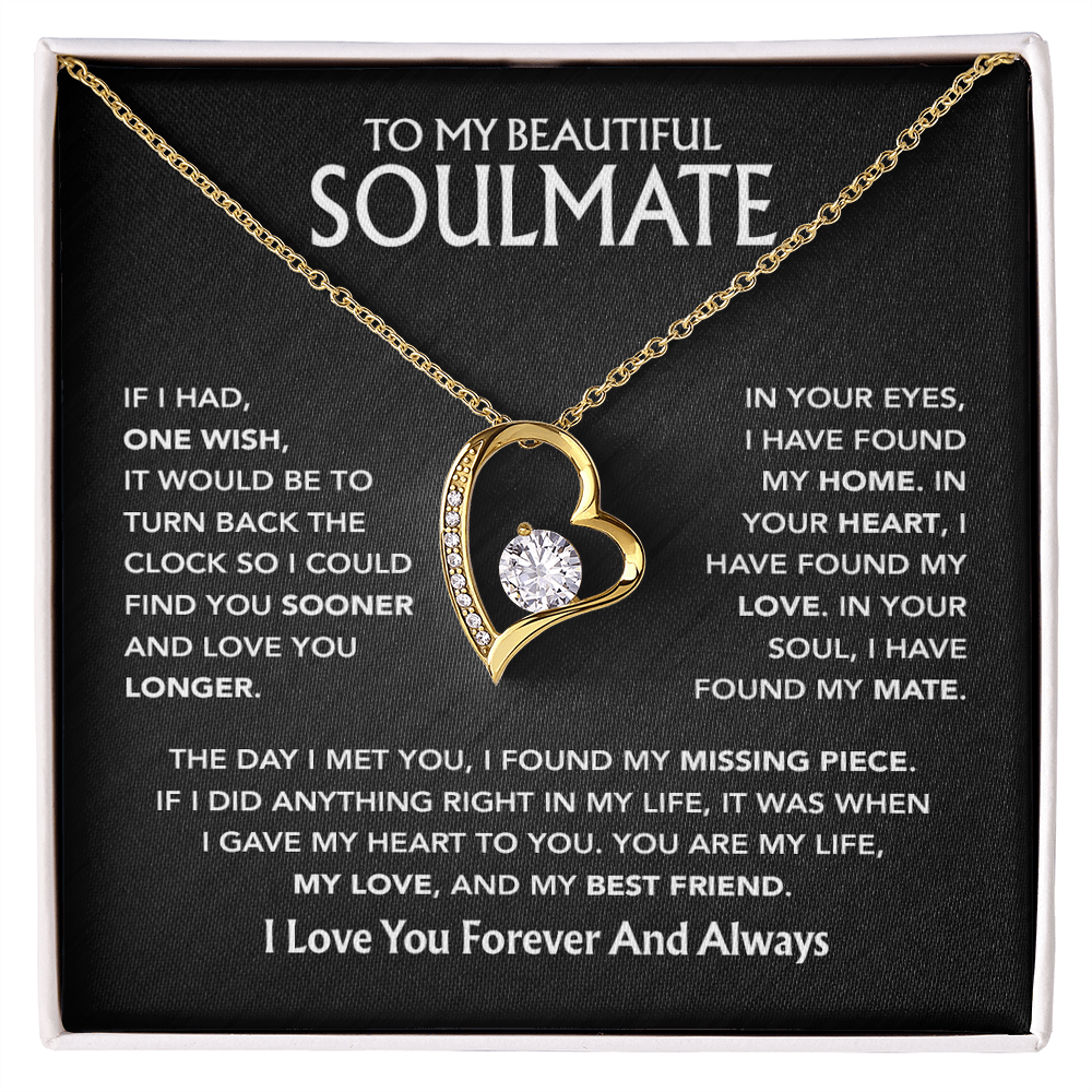 To My Soulmate Necklace, Gift For Soulmate, Anniversary Gift, Birthday Gift 3_5