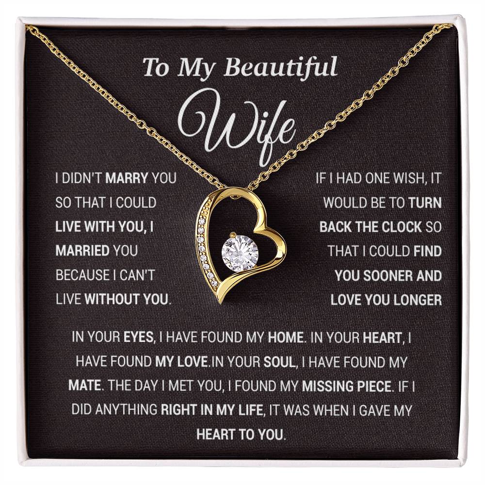 To My Wife Necklace, Gift For Wife, Anniversary Gift For Wife, Christmas Gift 28_11_Tim