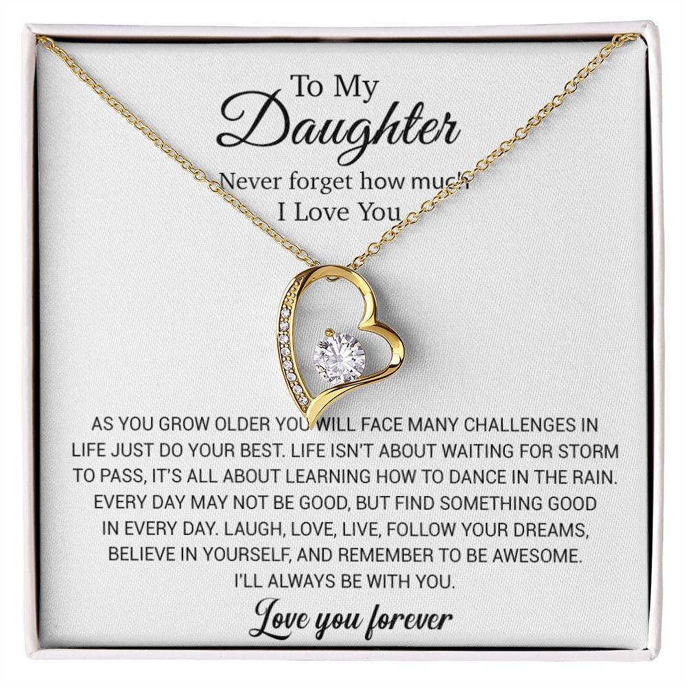To My Daughter Necklace, Daughter Mother Necklace, Daughter Gift From Mom 29_11_White