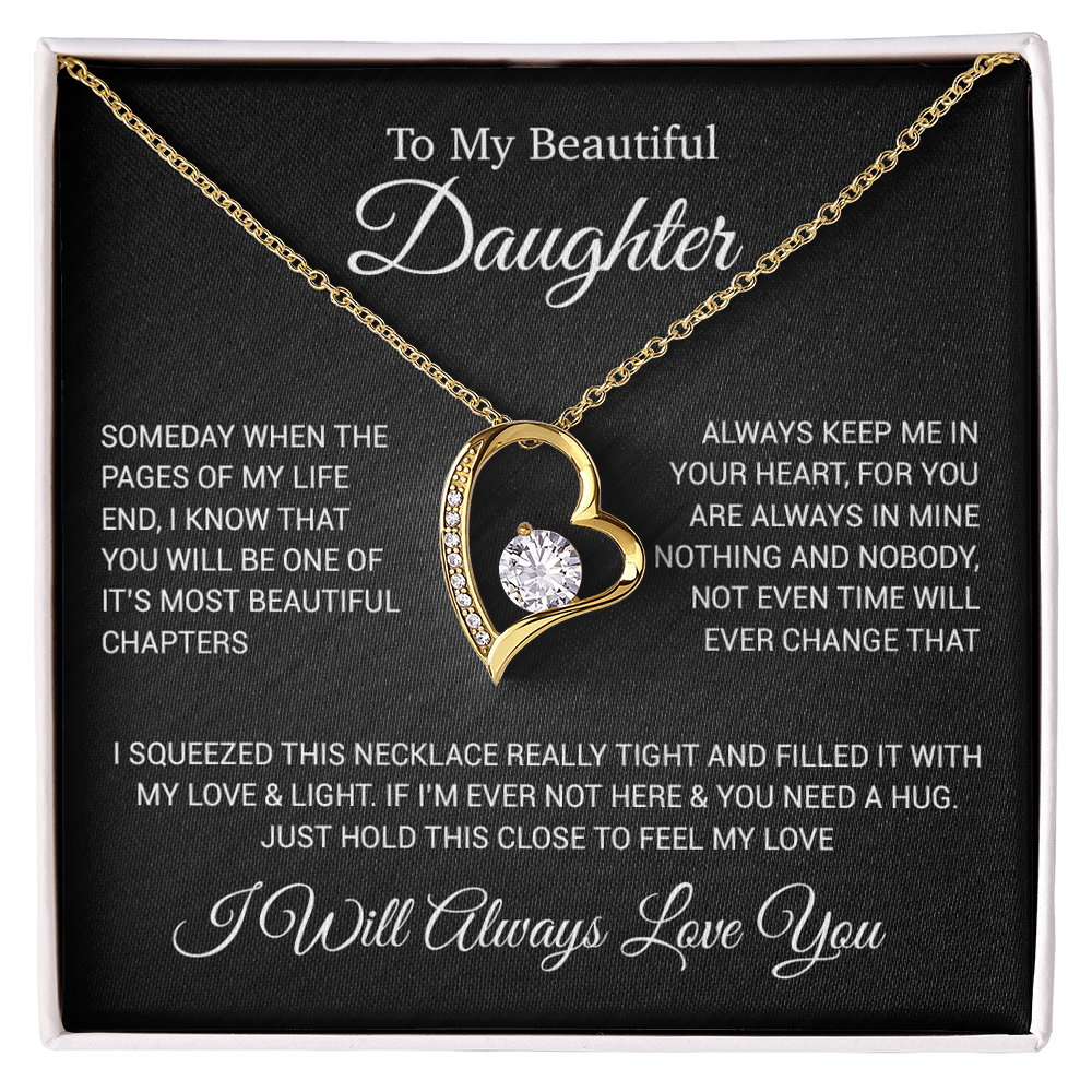 To My Daughter Necklace, Daughter Father Necklace, Daughter Gift From Dad 25_4_Black