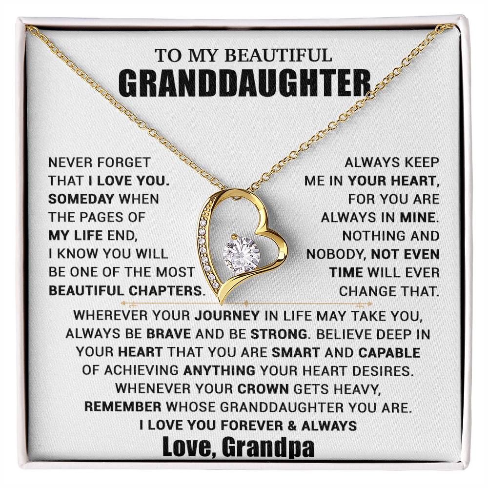 To My Granddaughter Necklace, Granddaughter Gift from Grandpa, Christmas Gift 11_10