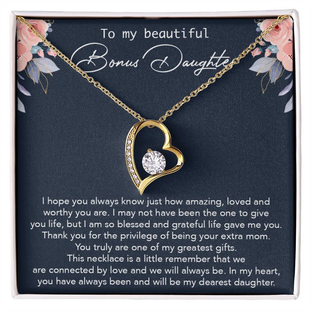 To my Bonus Daughter Necklace, Bonus Daughter, Step Daughter Gift