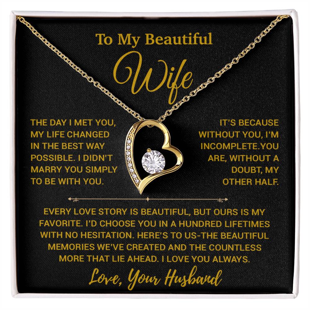 To My Wife Necklace, Vanlentines Gifts For Women, Anniversary Gift For Wife 29_12_Gold