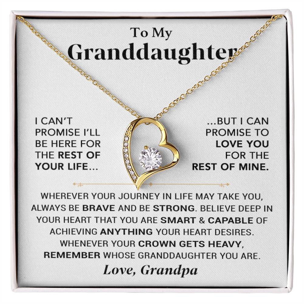 To My Granddaughter Necklace, Granddaughter Gift, Gift from grandpa, Birthday gift