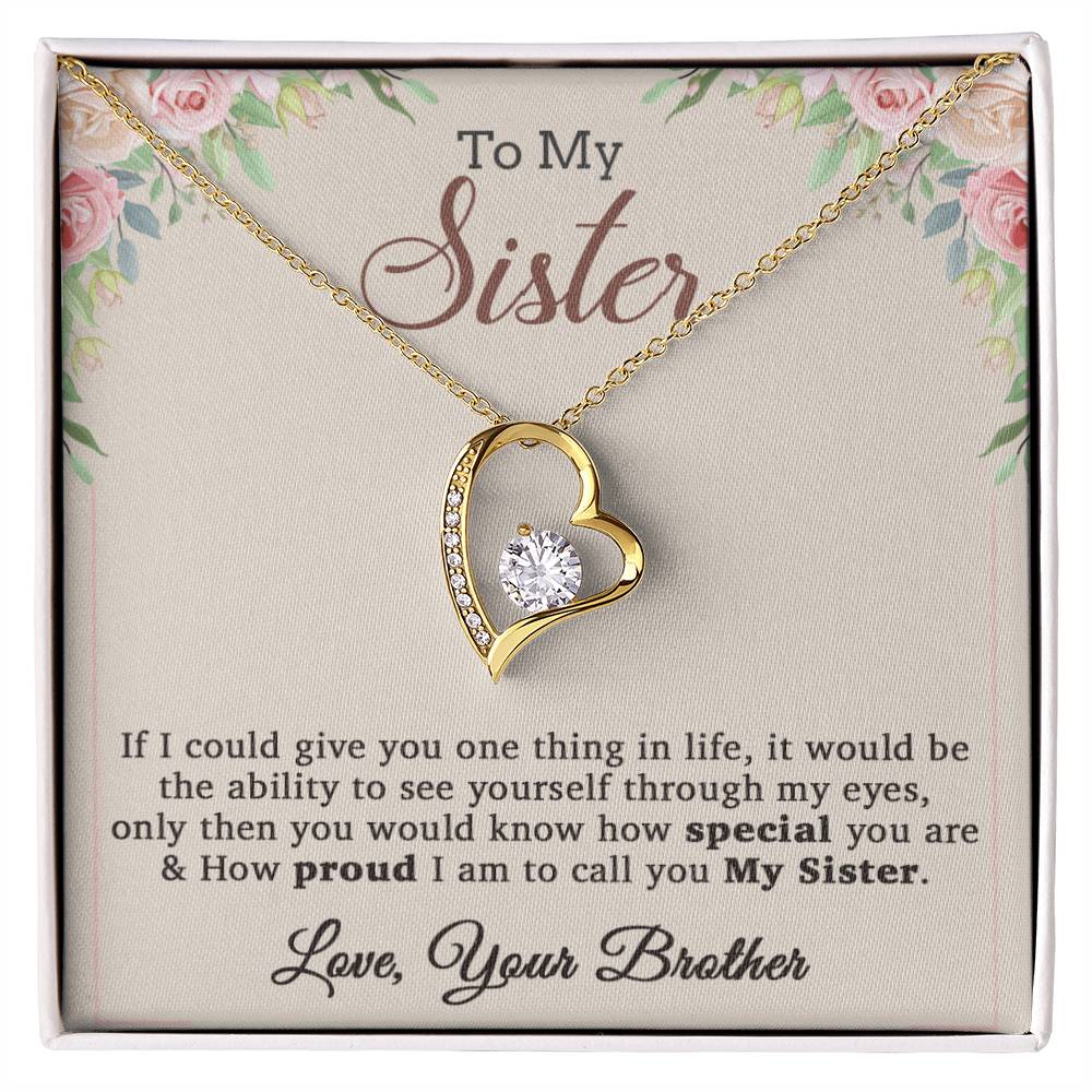 To My Sister Necklace, Brother to Sister, Birthday gift For Sister from Brother 7_12