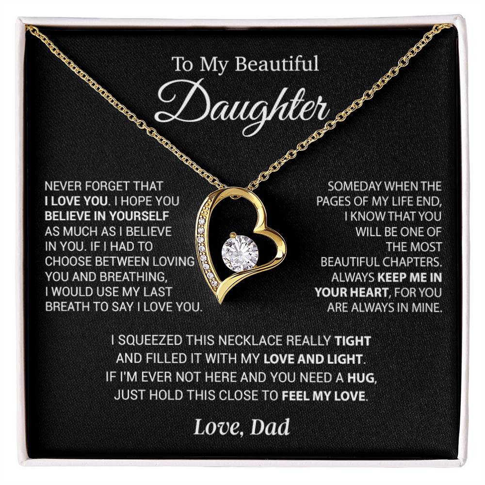 To My Daughter Necklace, Daughter Father Necklace, Daughter Gift From Dad 6_9_Black