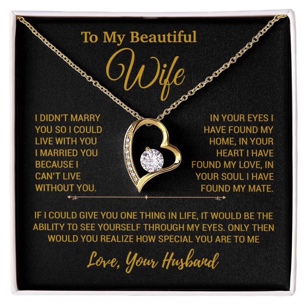 To My Wife Necklace, Christmas Gifts For Women, Anniversary Gift For Wife 24_12_Gold