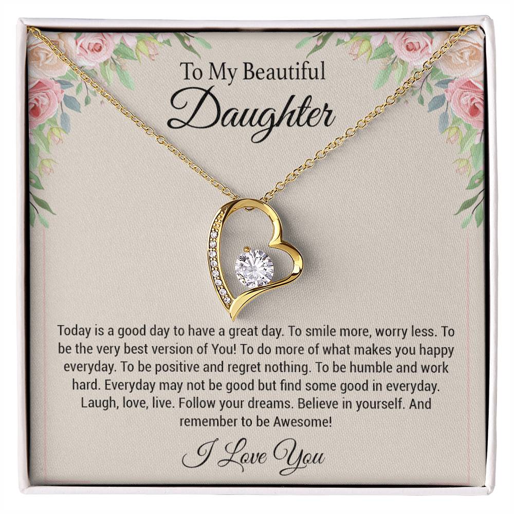 To My Daughter Necklace, Daughter Gift, Daughter Gift From Mom