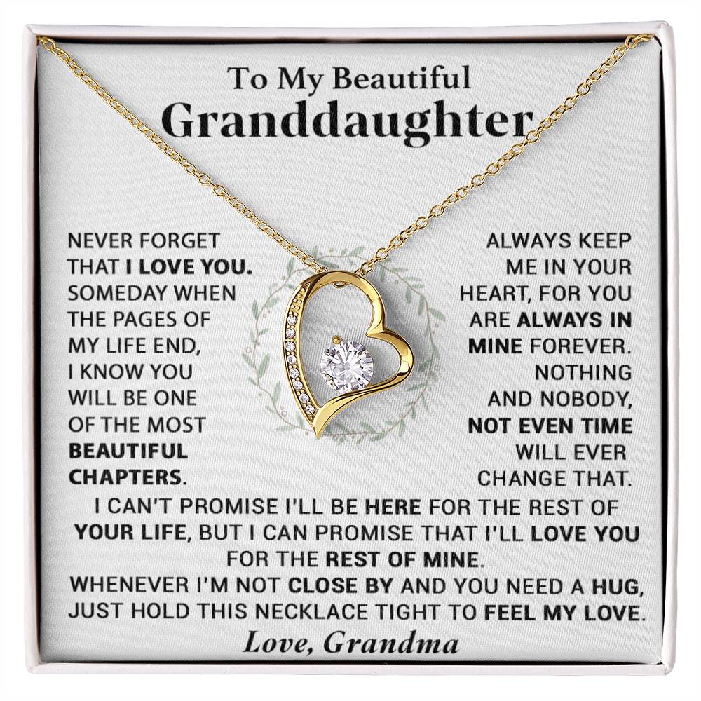 To My Granddaughter Necklace, Granddaughter Birthday, Graduation, Gift from Grandpa