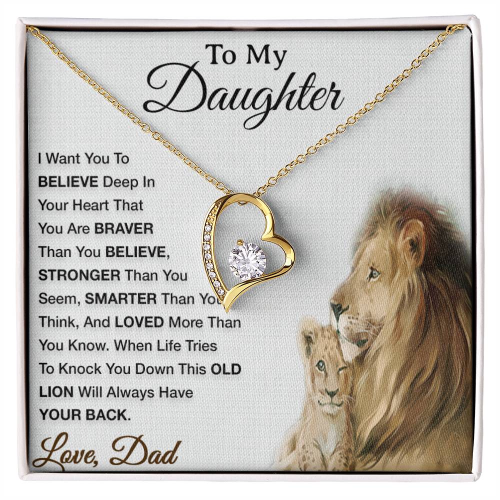 To My Daughter Necklace, Xmas Gift For Daughter From Dad, Daughter Father Lion 29_8