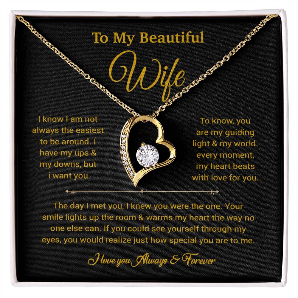 To My Wife Necklace, Gift For Wife, Anniversary Gift For Wife, Necklace For Wife 5_6_Gold