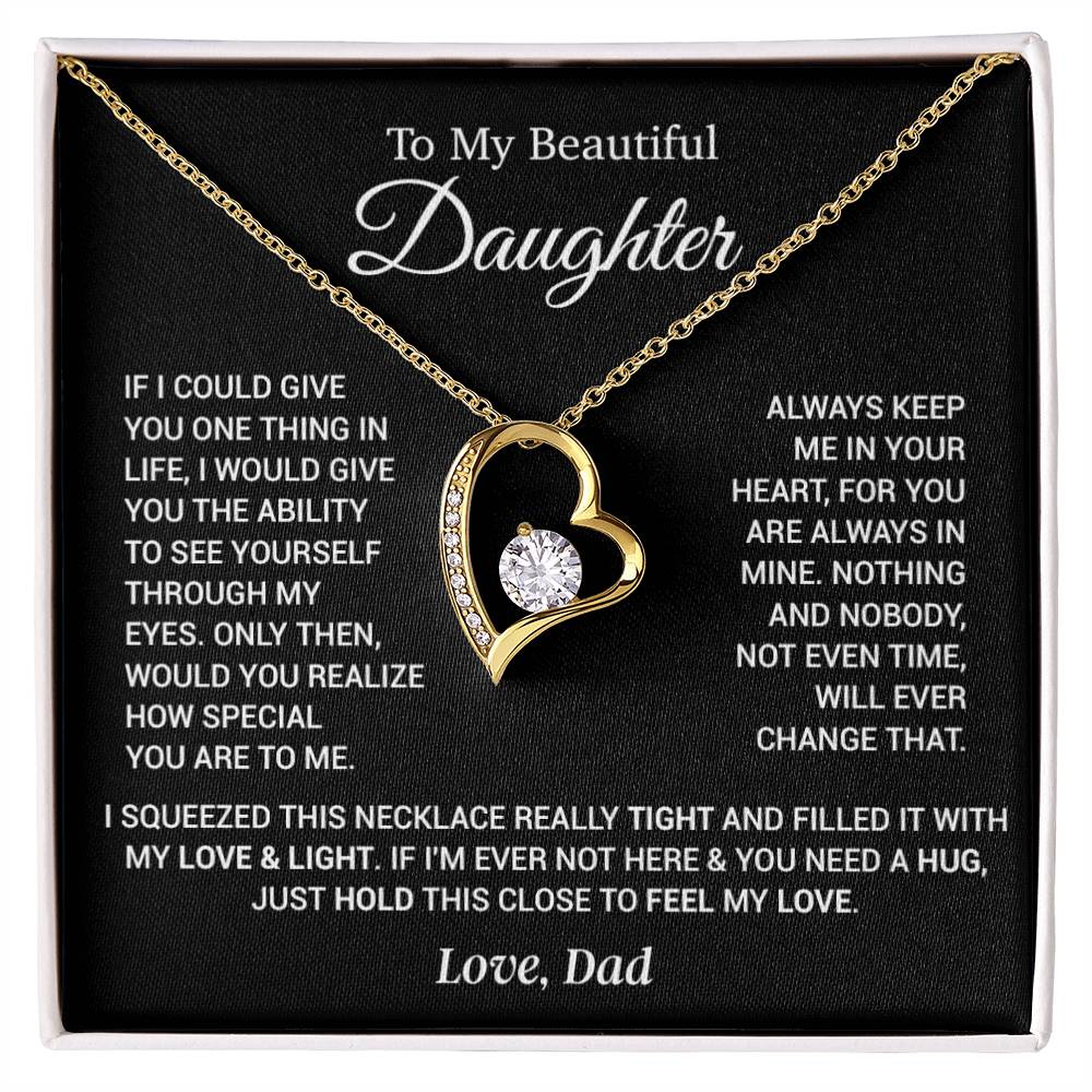 To My Daughter Necklace, Daughter Father Necklace, Daughter Gift From Dad 24_11_Black
