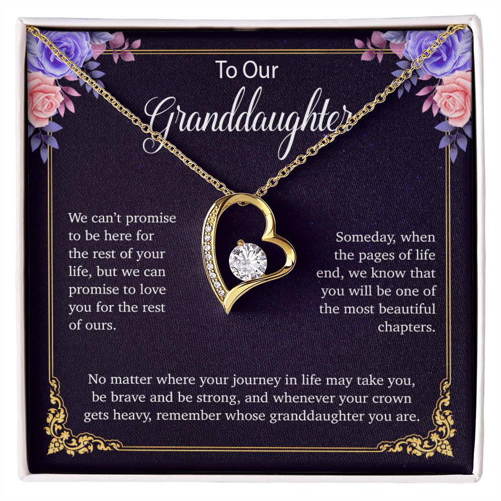 To Our Granddaughter Necklace, Birthday Gift For Granddaughter, Jewelry Gift from Grandparents 30_5