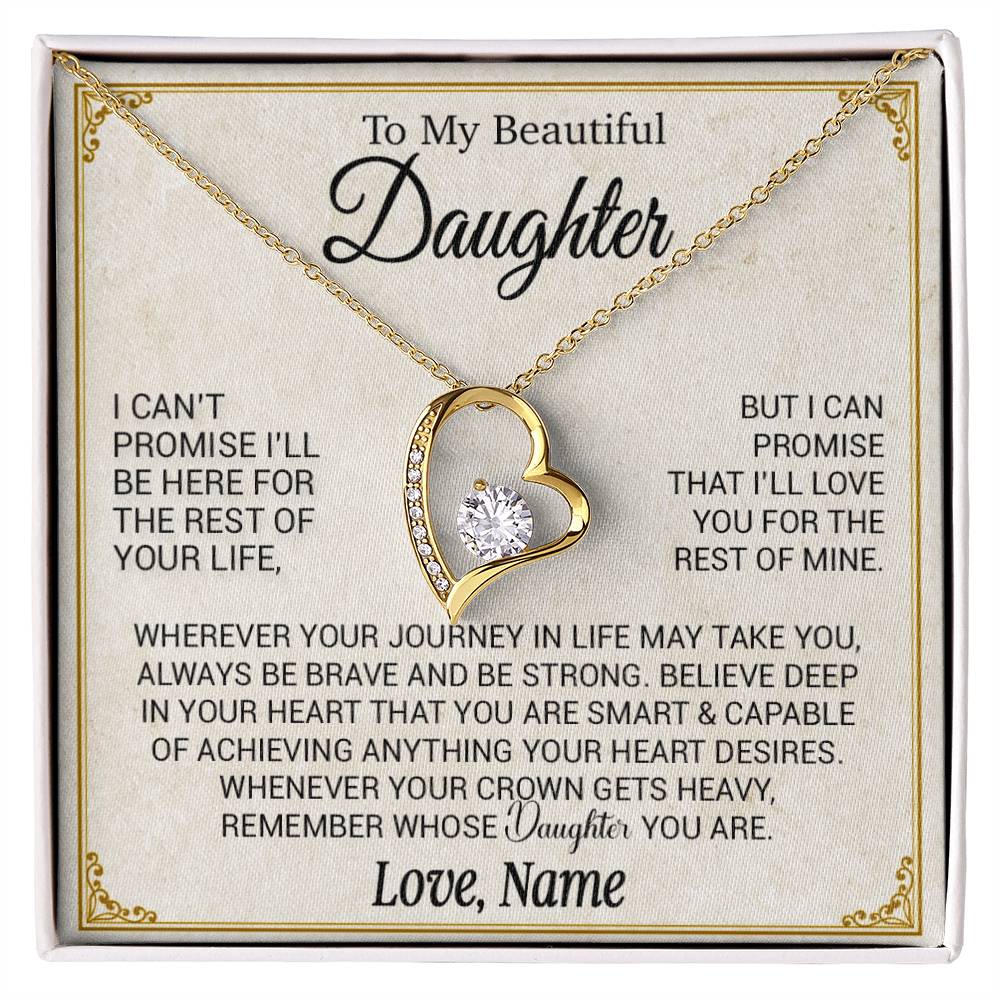 Custom To My Daughter Necklace,Daughter Gift From Mom, Dad, Daughter Necklace