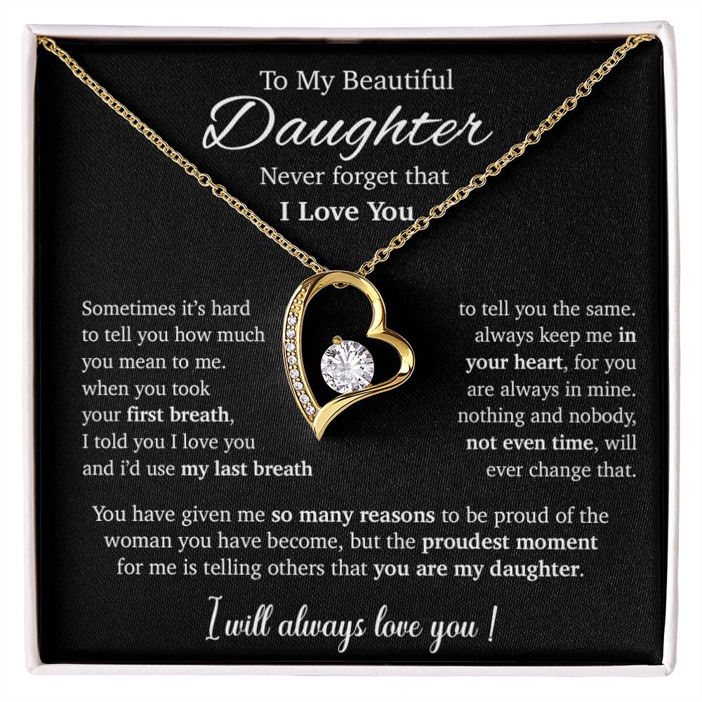 To My Daughter Necklace, Daughter Father Necklace, Daughter Gift From Dad, Mom 66