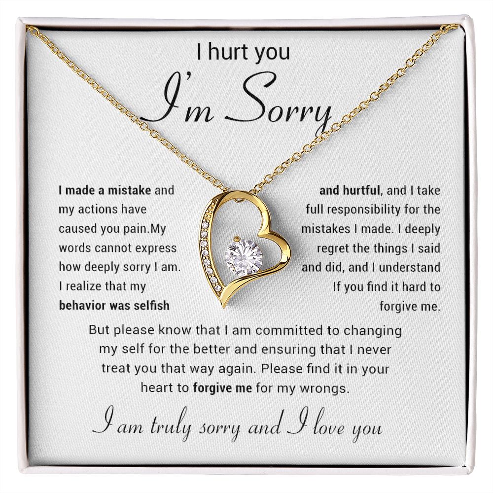Apology Gift for Her Necklace, Apology Necklace gift, Forgiveness Gift For Wife
