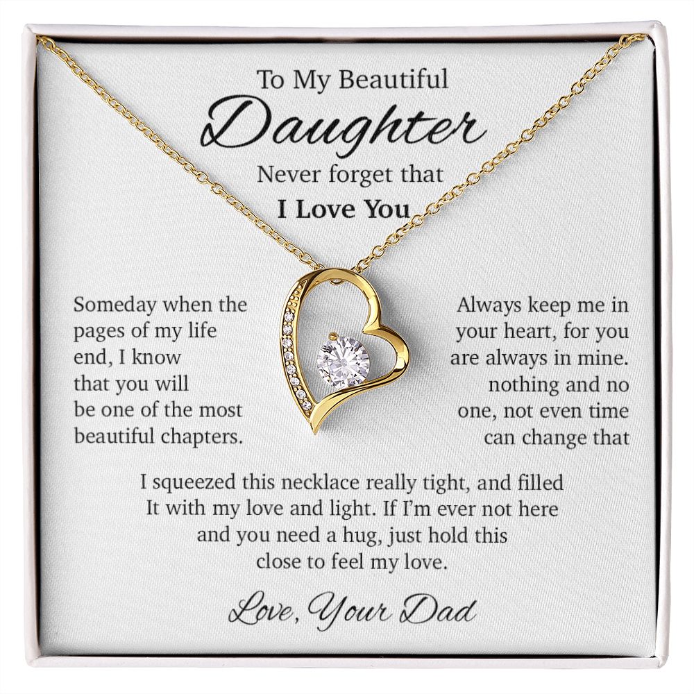To My Daughter Necklace, Daughter Gift, Gift From Dad, Gift For Her