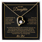 To My Daughter Necklace, Gift for Daughter from Dad, Father Daughter Necklace 4_6_Gold
