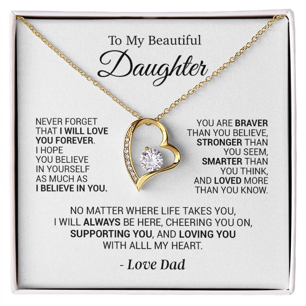To My Daughter Necklace, Daughter Father Necklace, Daughter Gift From Dad 12_2