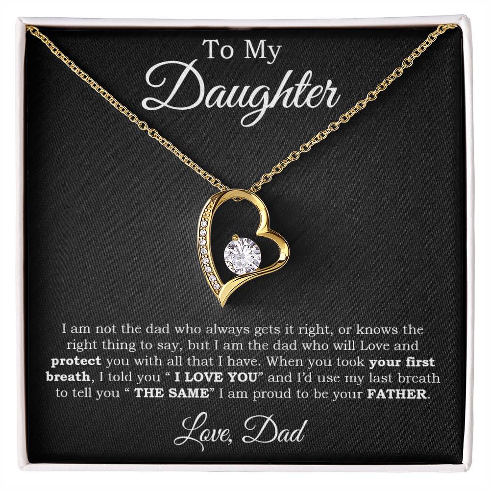 To My Daughter Gifts From Dad Hearts Necklace Father To Daughter Birthday Gift