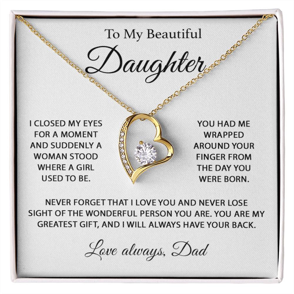 To My Daughter Necklace, Daughter Father Necklace, Daughter Gift From Dad00
