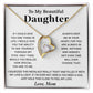 To My Beautiful Daughter Necklace, Gift for Daughter From Mom, Birthday Gift for Daughter
