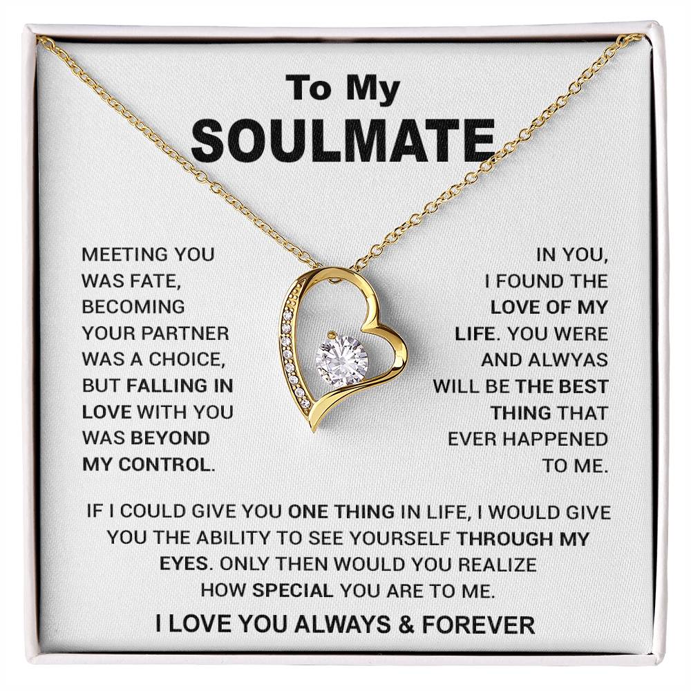 To My Soulmate Necklace, Soulmate Gift, Gift For Girlfriend, Christmas Gift 10_12_White