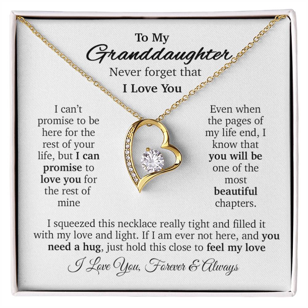 To My Granddaughter Necklace, Gift for Granddaughter, Necklace for Granddaughter
