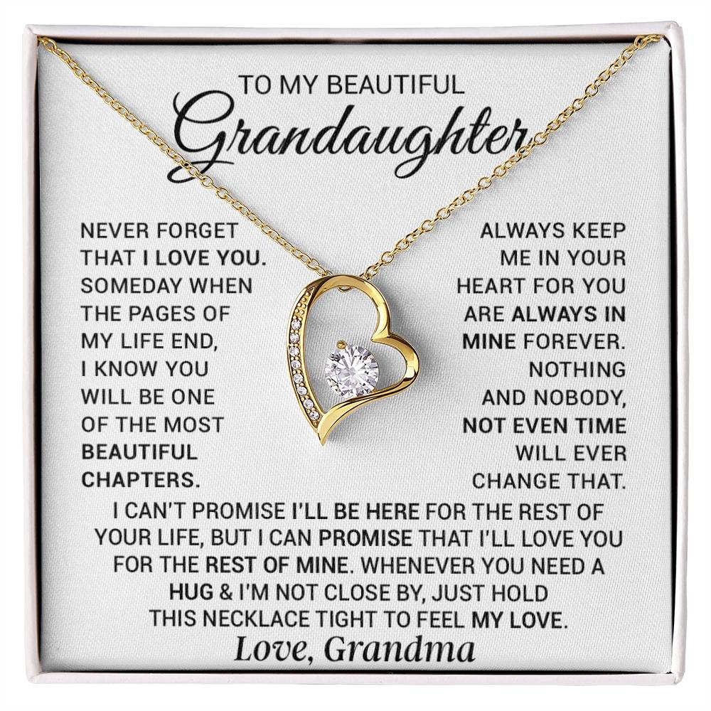 To My Granddaughter Necklace, Birthday Gift For Granddaughter, Birthday Gifts 12_8