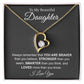 To My Beautiful Daughter Necklace, Necklace Gift for Daughter, Christmas Gift