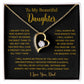 To My Daughter Necklace, Gift for Daughter from Dad, Father Daughter Necklace  6_5_Gold