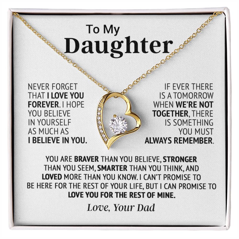 To My Daughter Necklace, Pendant Gift from Dad, Daughter Birthday Holiday Christmas Gift 26_8