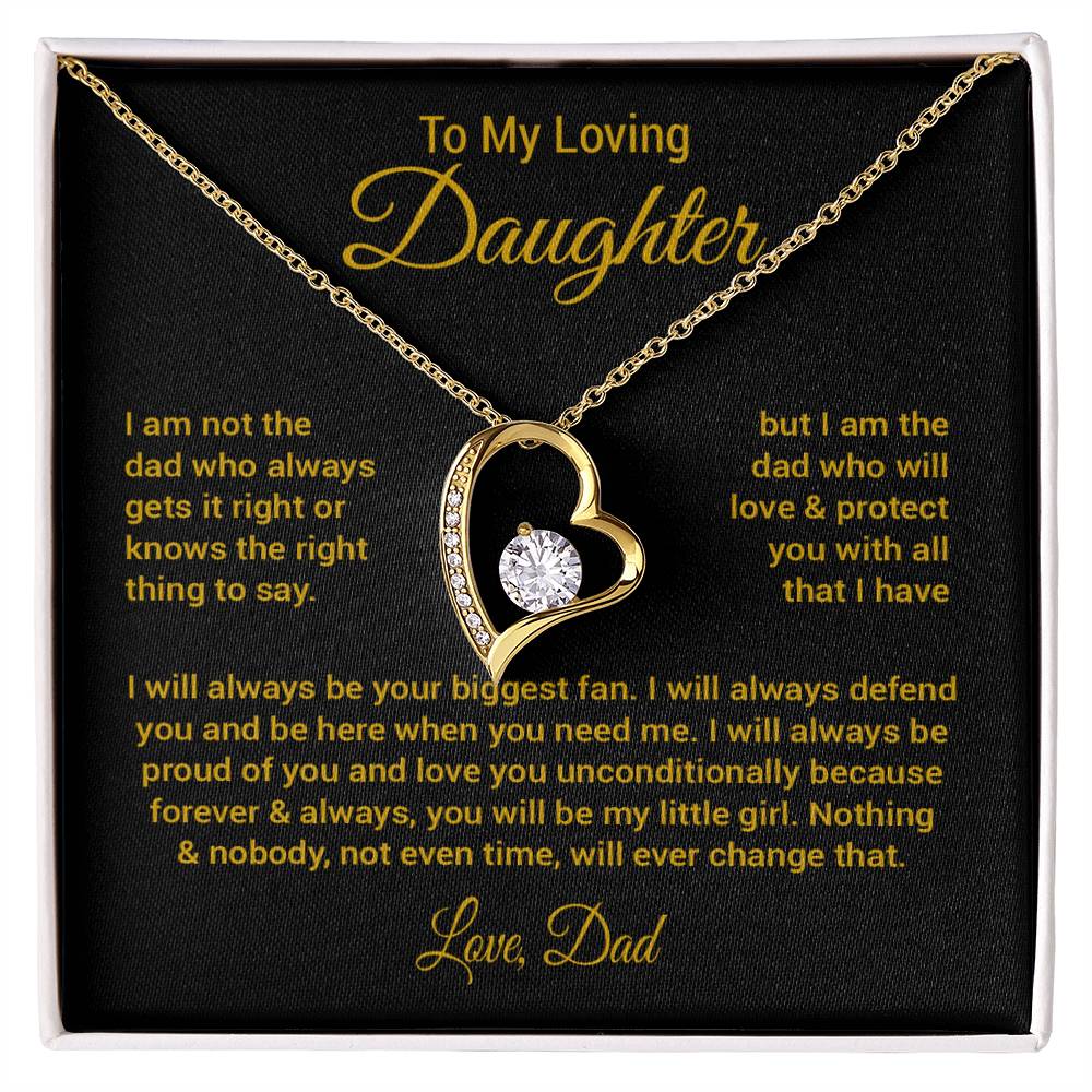 To My Daughter Necklace Gift From Dad, Daughter Gift, Father Daughter Necklace 23_8_Gold