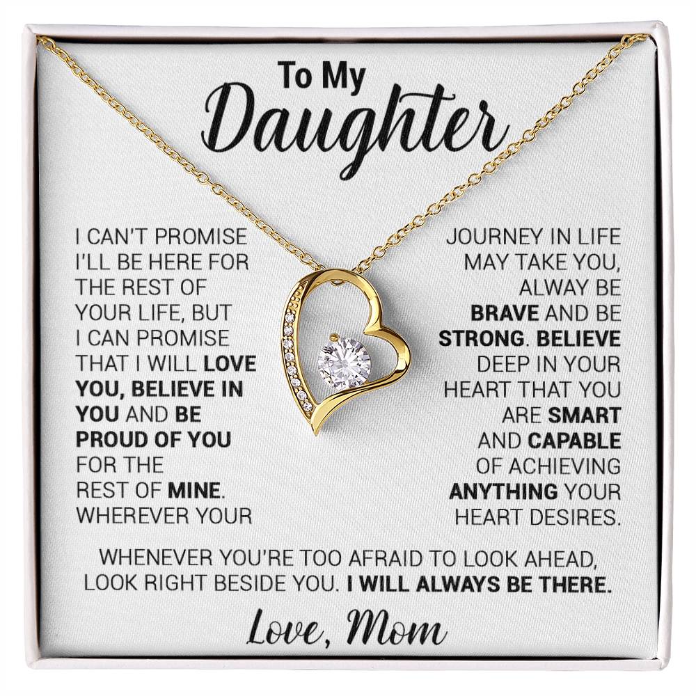 To My Daughter Necklace, Daughter Mother Necklace, Daughter Gift From Mom 21_8_White