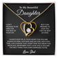 To My Daughter Necklace, Gift for Daughter from Dad, Father Daughter Necklace 6_6_Black