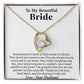 To My Beautiful Bride Necklace,Bride Wedding Necklace, Gift For Bride, Wedding Gift