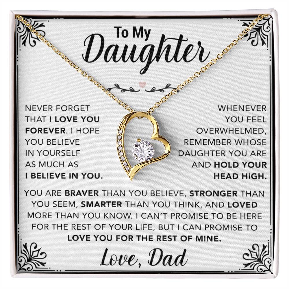To My Daughter Necklace, Gift for Daughter from Dad, Father Daughter Necklace  30_11