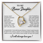 To My Bonus Daughter Necklace, Gift for Bonus Daughter, Step Daughter Birthday 7_11_White