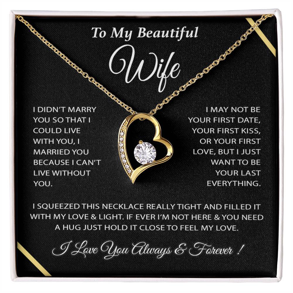 To My Wife Necklace, Wife Gift from Husband, Wife Birthday Gift, Christmas Gift 4_12