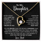 To My Daughter Necklace, Gift for Daughter from Dad, Father Daughter Necklace  9_4_Black