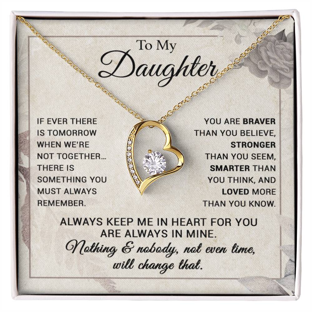 To My Daughter Necklace, Gift From Mom, Dad, Christmas Gift